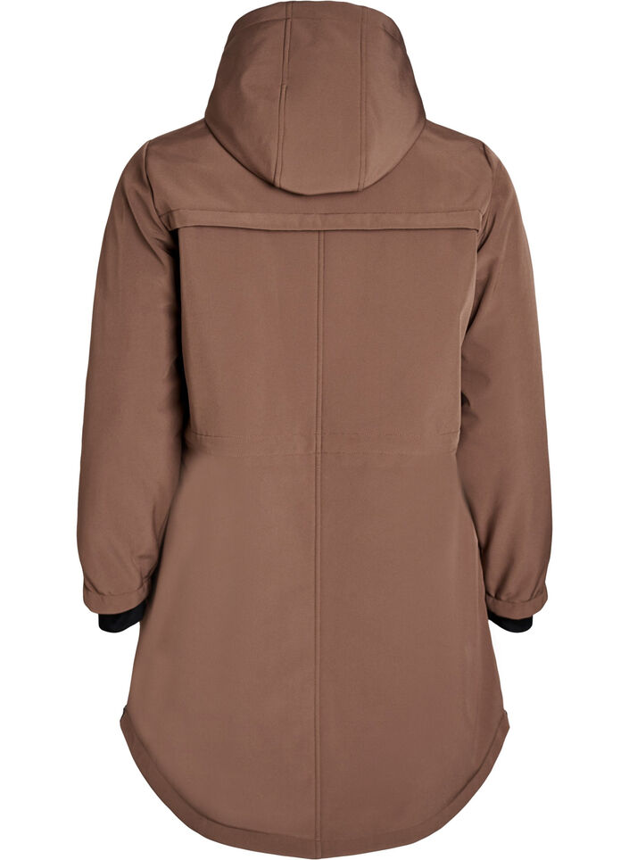 Veste softshell r&eacute;sistante &agrave; l'eau avec doublure matelass&eacute;e, Marron, Packshot image number 1