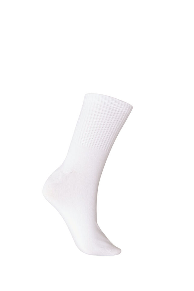 Katoenen sokken met patroon, Wit, Packshot image number 1