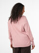 Blouse en maille avec un col rond, Rose, Model image number 2