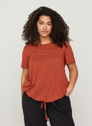 T-shirt à manches courtes avec bas ajustable, Arabian Spice, Model image number 0