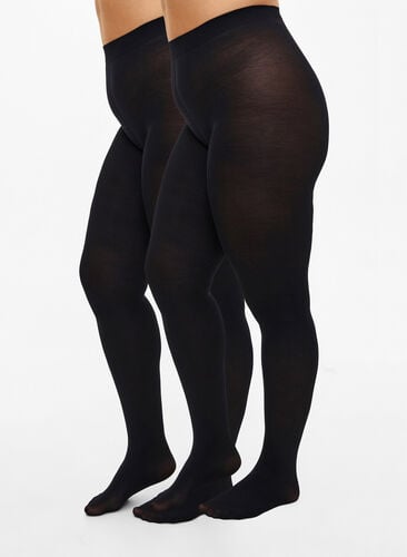 2-pack panty's in 100 denier, Black, Model image number 0