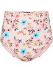 Extra high-waisted bikinibroekje met bloemenprint, Beige, Packshot image number 0