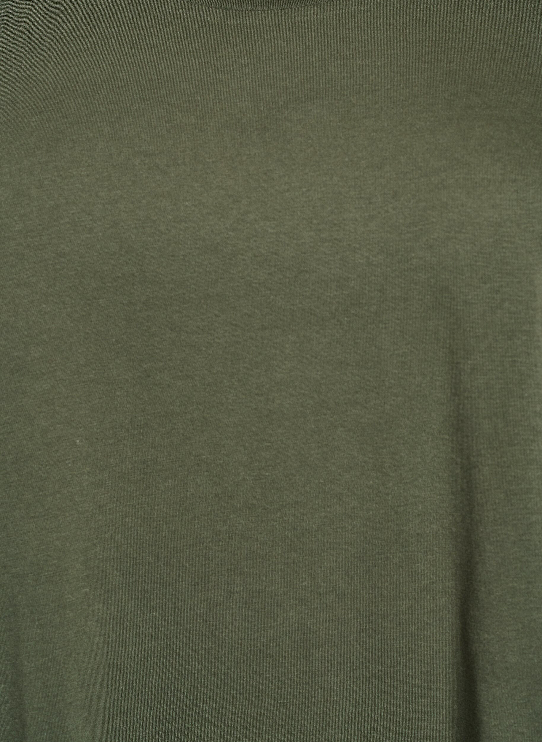 Zizzi T-shirt &agrave; manches courtes en m&eacute;lange de coton, Vert, Packshot image number 2