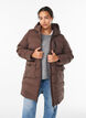Doudoune avec capuche et poches, Marron, Model image number 0