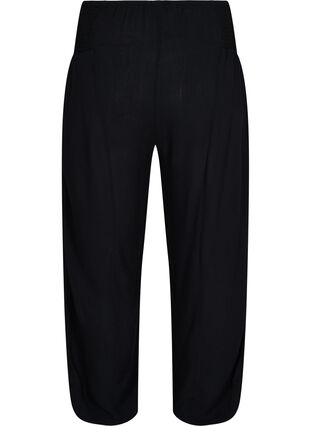 Pantalon ample avec détail en smock, Black, Packshot image number 1