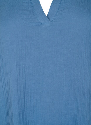 Robe à manches courtes en coton 100 %, Moonlight Blue, Packshot image number 2