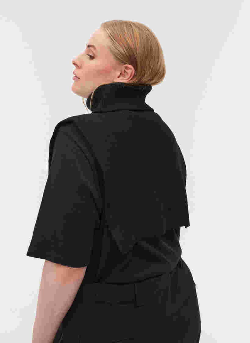 Cache cou en tricot, Black, Model image number 1