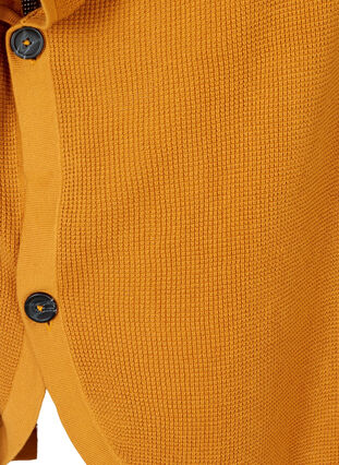 Gebreide poncho met korte mouwen en hoge hals, Spruce Yellow, Packshot image number 3