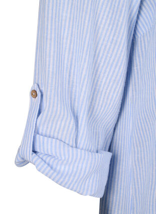 Robe rayée en coton et lin, Serenity Wh. Stripe, Packshot image number 3