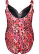 Maillot de bain avec imprimé et effet cache-cœur, Red Leopard AOP, Packshot image number 1