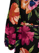 Robe maxi avec encolure cache-c&oelig;ur et manches longues, Noir, Packshot image number 3