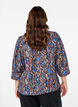 Blouse avec col en V et manches 3/4, Bleu, Model image number 2