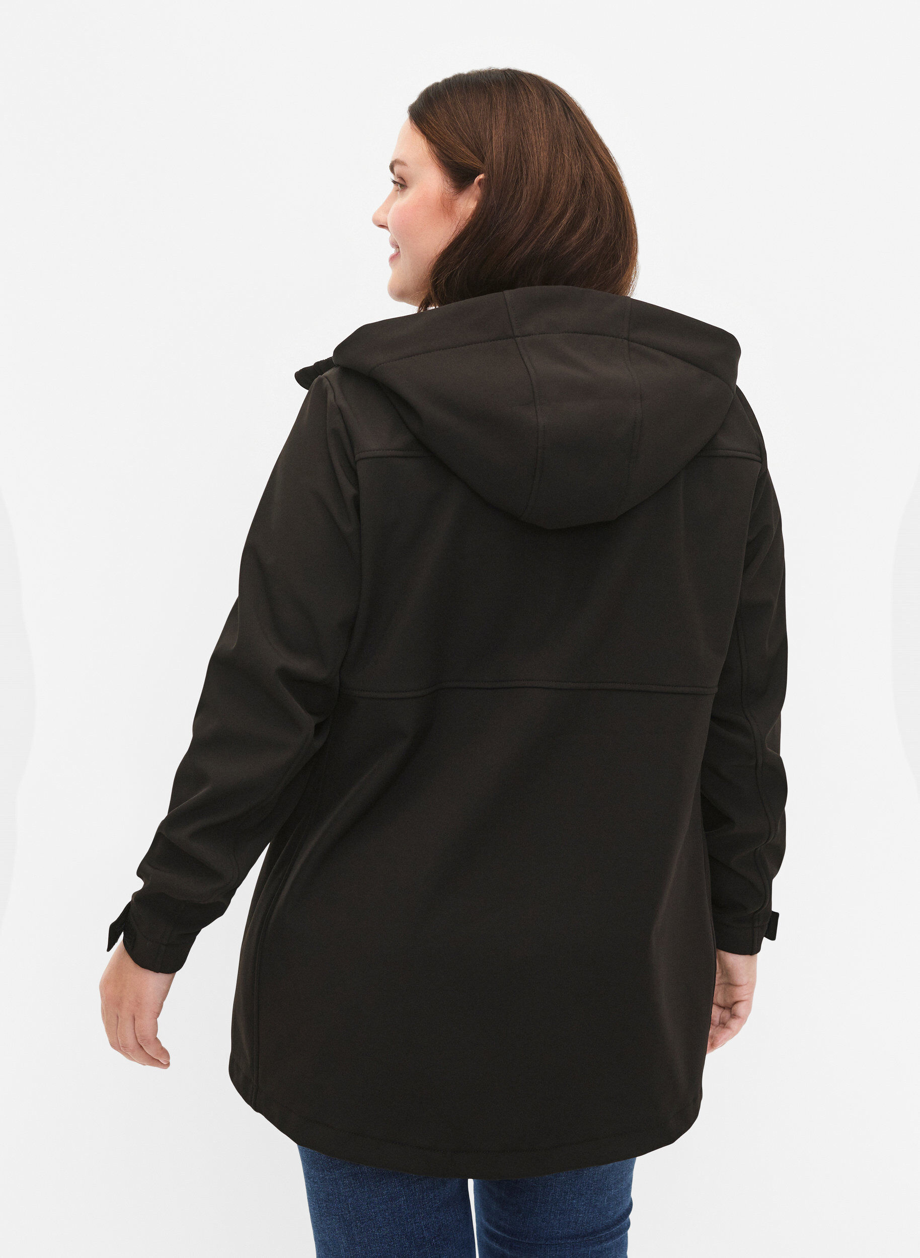 ZizziKorte softshell jas met zakken, Black, Model image number 1