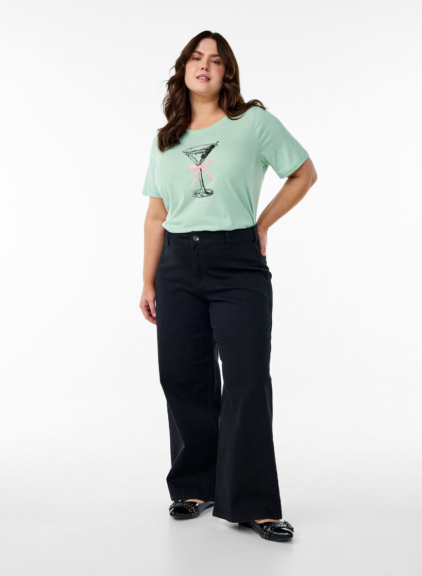 FLASH – T-shirt avec motif, Vert clair, Model image number 1