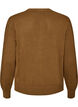 Cardigan en maille torsad&eacute;e avec boutons d&eacute;coratifs, Marron, Packshot image number 1