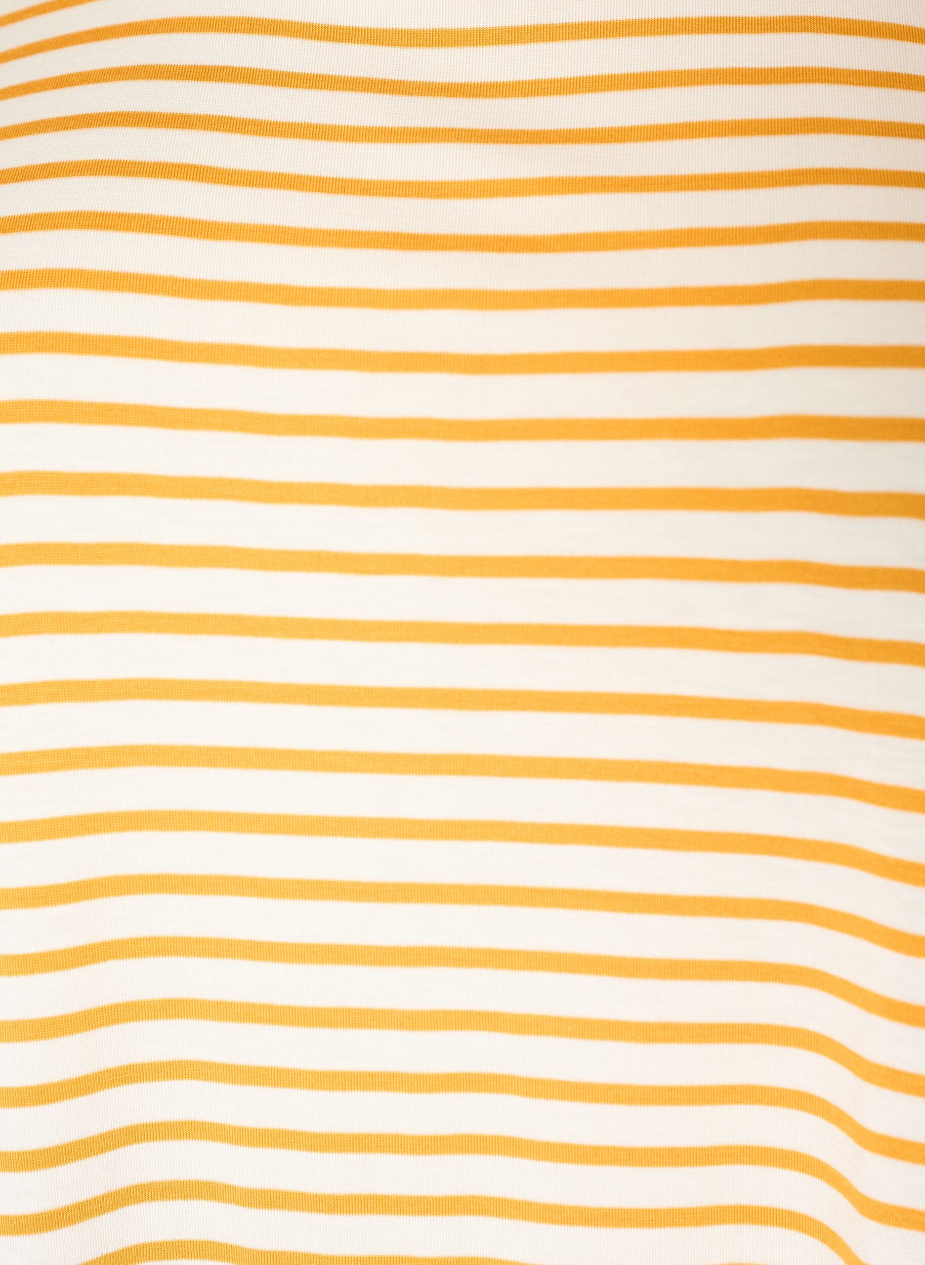 ZizziT-shirt en TENCEL&trade; Lyocell &agrave; rayures, Jaune clair, Packshot image number 2