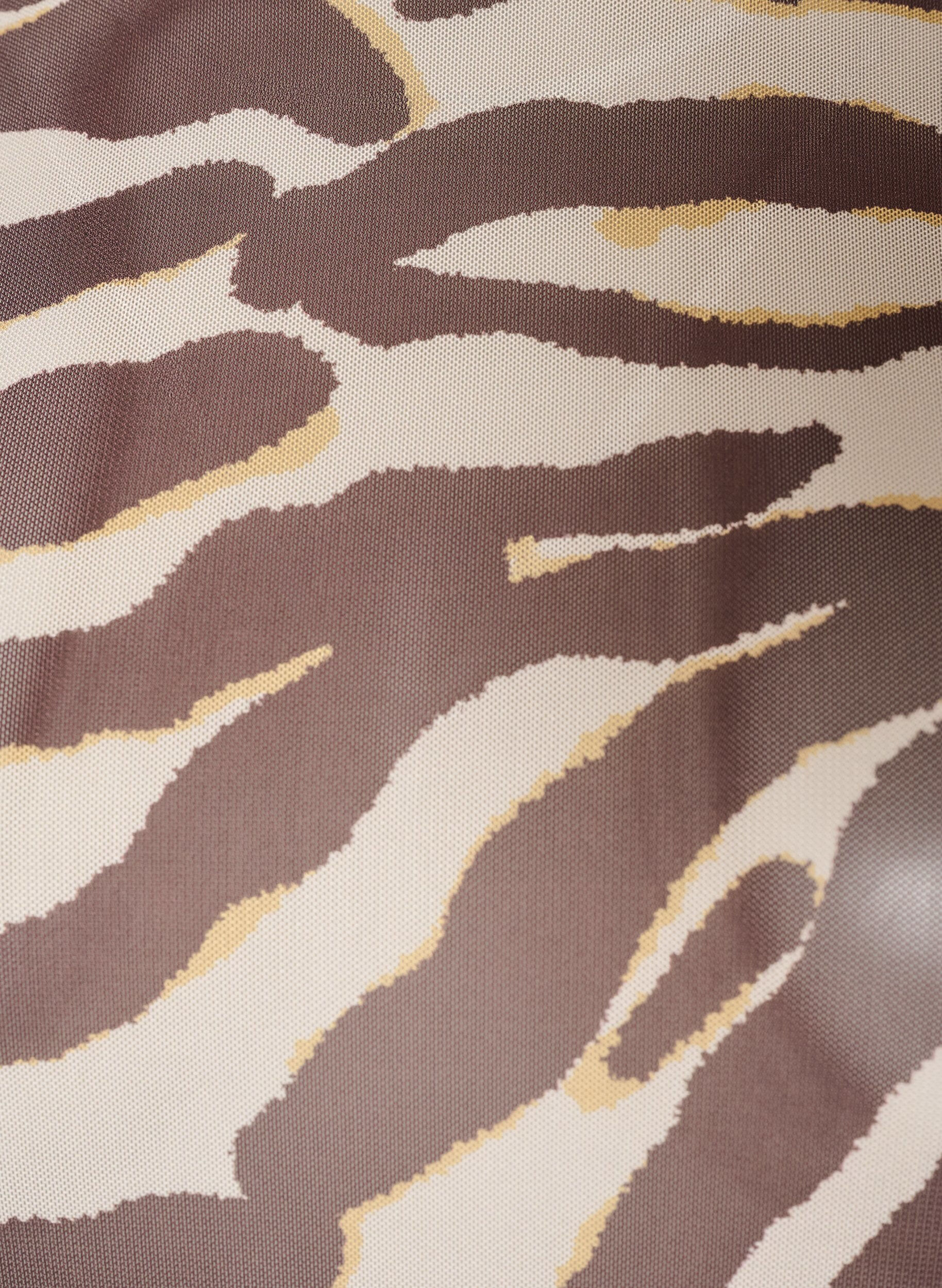 ZizziMesh blouse met print, Bruin, Packshot image number 2