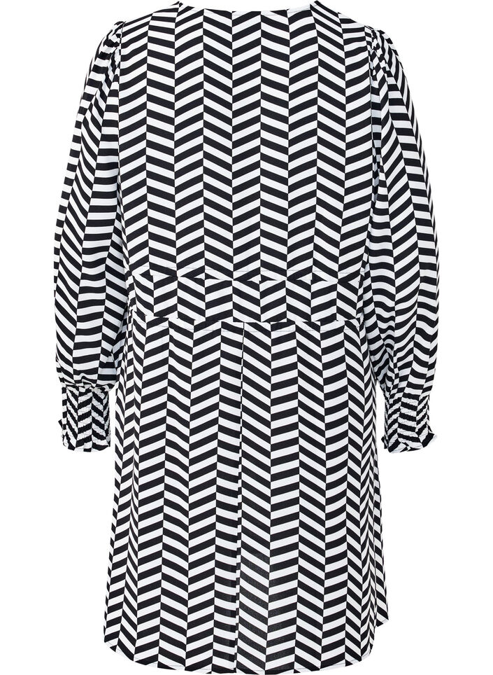 Robe avec ceintures à nouer à la taille, Noir, Packshot image number 1