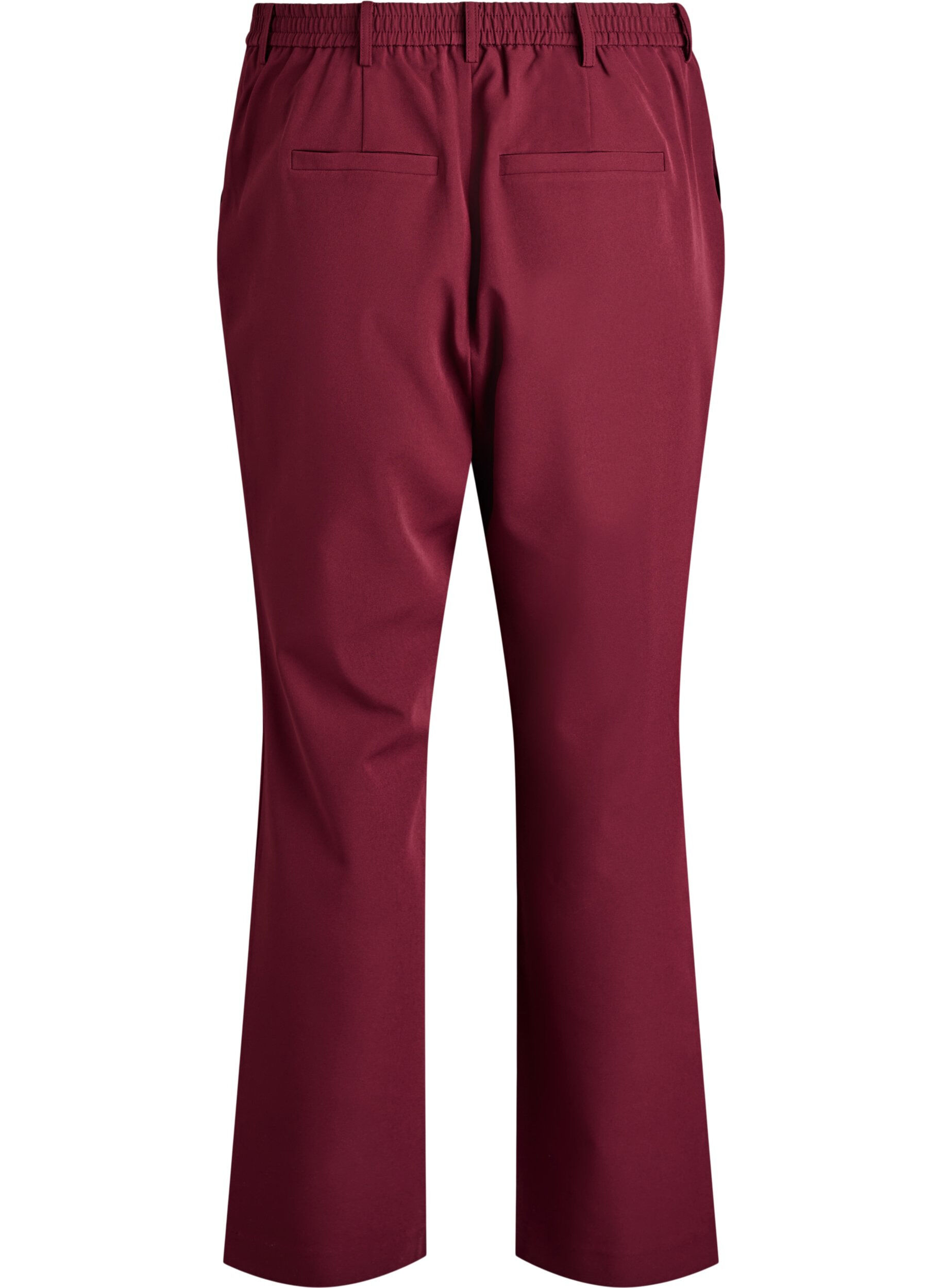 ZizziBroek met zakken en rechte pijpen, Rood, Packshot image number 1