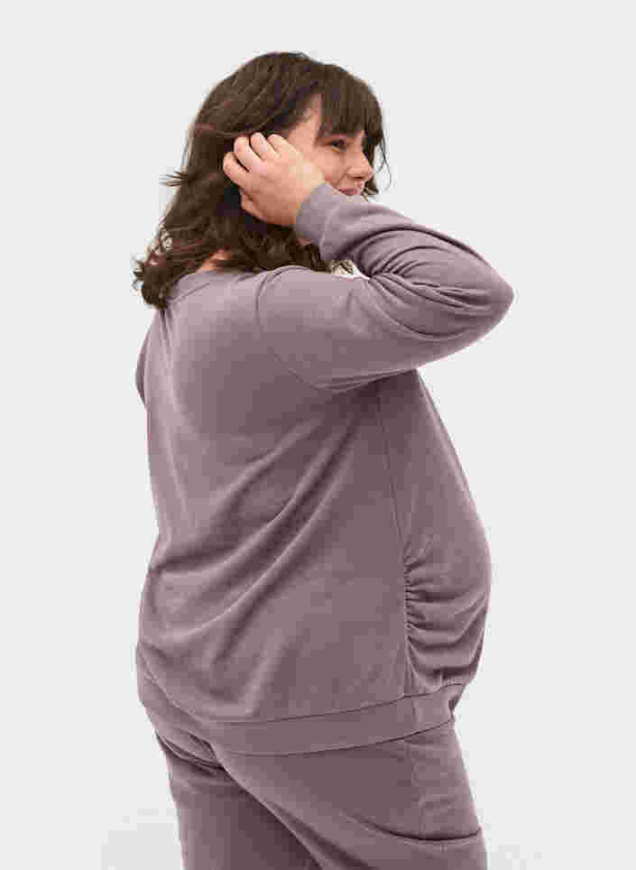 Zwangerschapstrui  met geribbelde randen, Iron, Model image number 1
