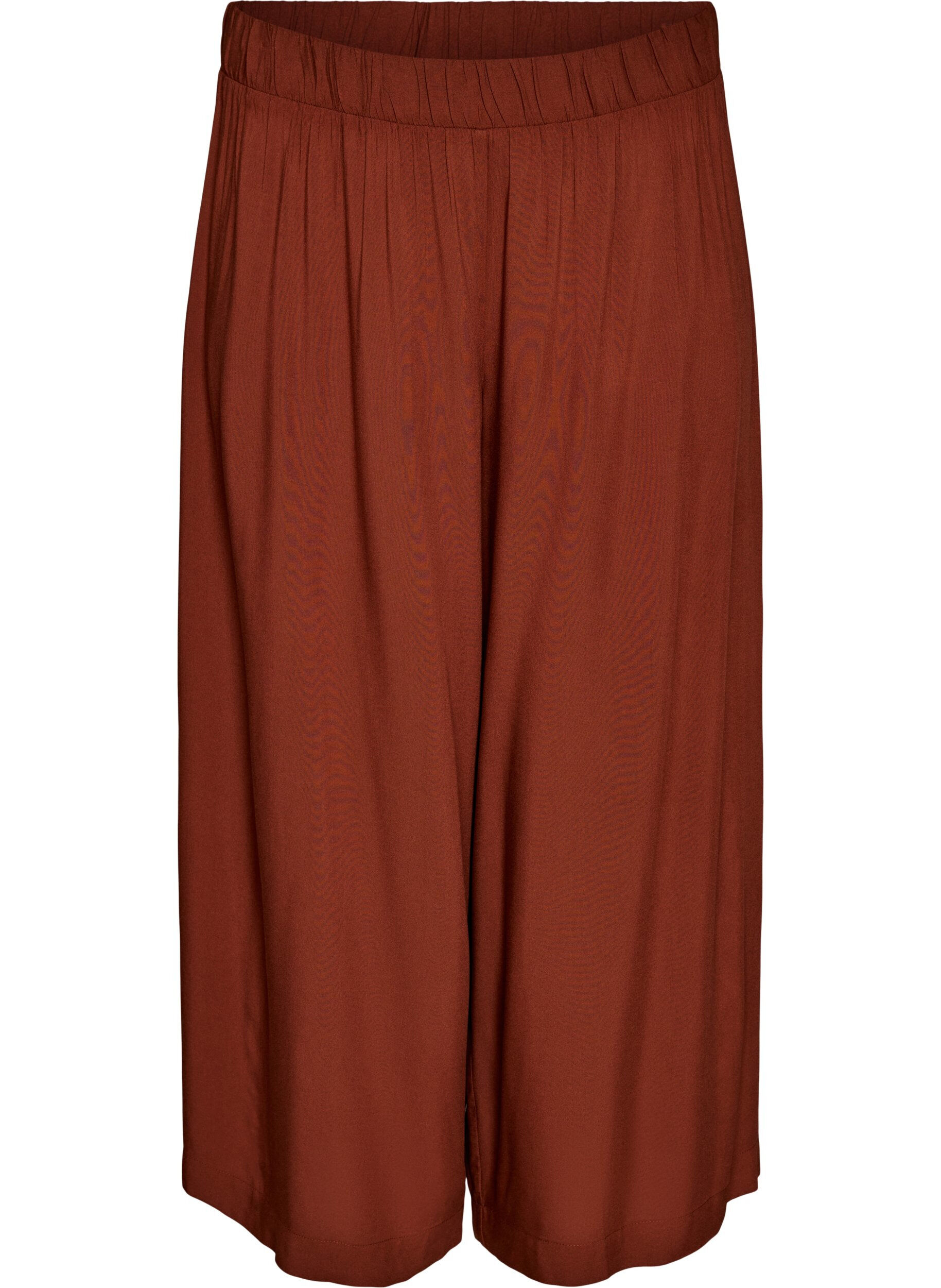 ZizziJupe-culotte en viscose avec une taille haute et une coupe ample, Bordeaux, Packshot image number 0