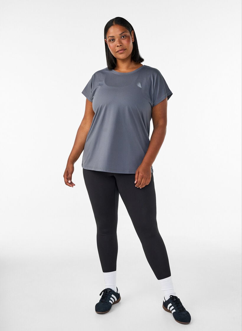 Effen gekleurd trainingsshirt, Grijs, Model image number 1