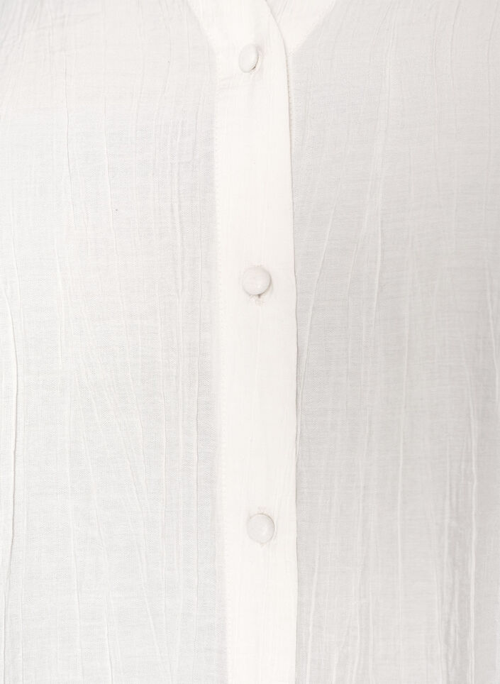 Blouse textur&eacute;e en viscose avec boutons, Vanille, Packshot image number 2