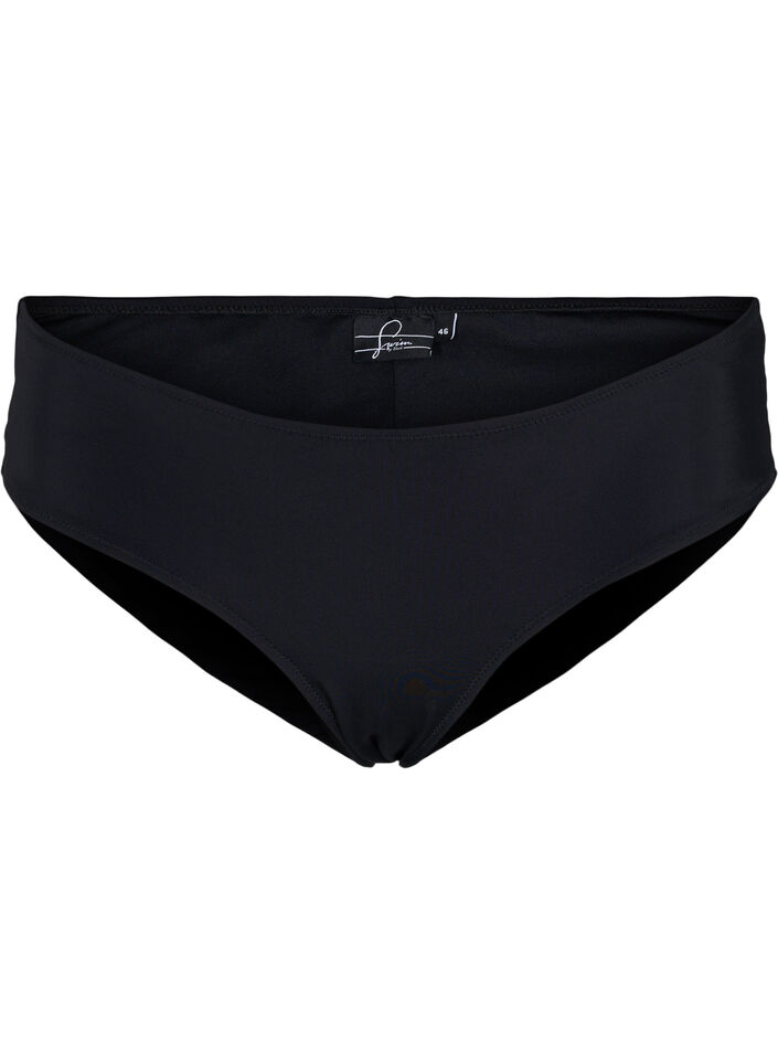 Bikinibroekje met normale taille, Black, Packshot image number 0