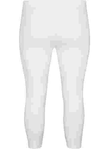Basic 3/4 legging in viscose, Bright White, Packshot image number 1