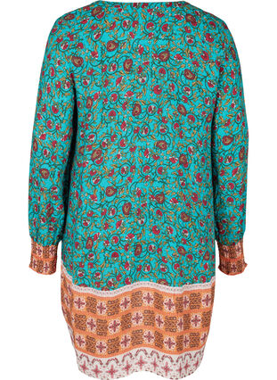 Viscose blouse met print en v-hals, Indian Paisley AOP, Packshot image number 1