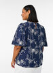 Chemisier &agrave; manches courtes avec motif brod&eacute;, Bleu, Model image number 2