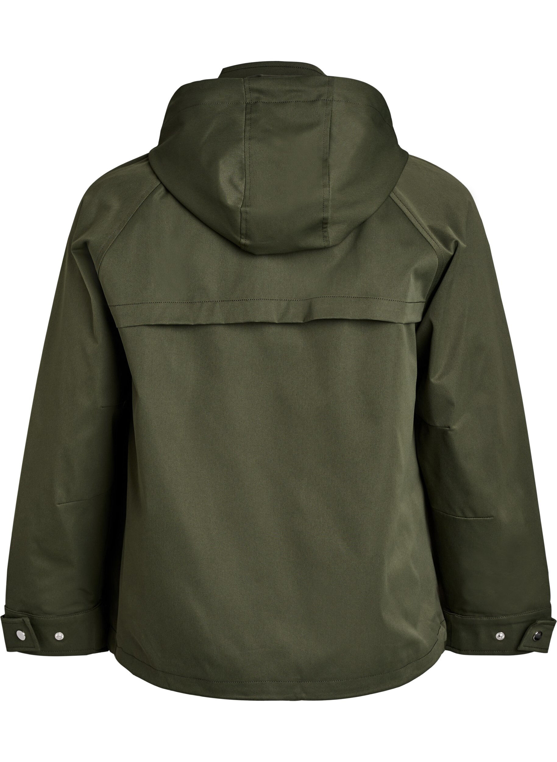 ZizziVeste courte de printemps avec capuche amovible, Vert fonc&eacute;, Packshot image number 1
