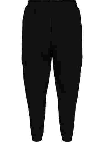 Pantalon ample en viscose avec grandes poches, Black, Packshot image number 1