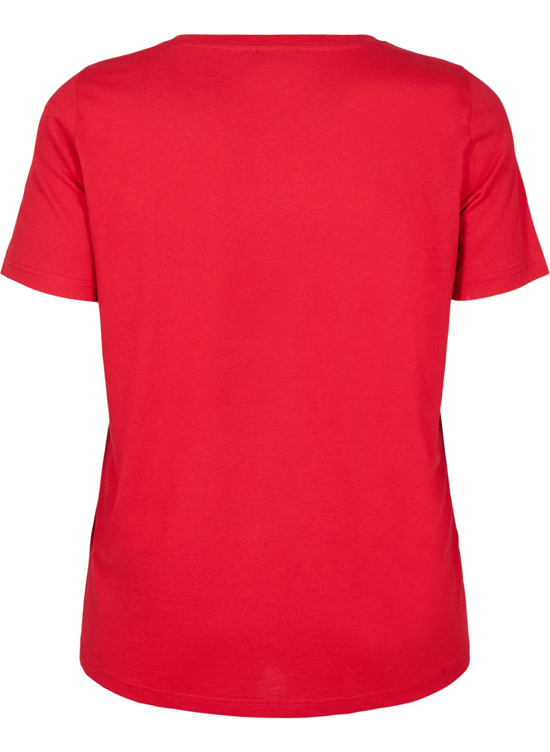 ZizziFLASH - T-shirt met motief, Rood, Packshot image number 1