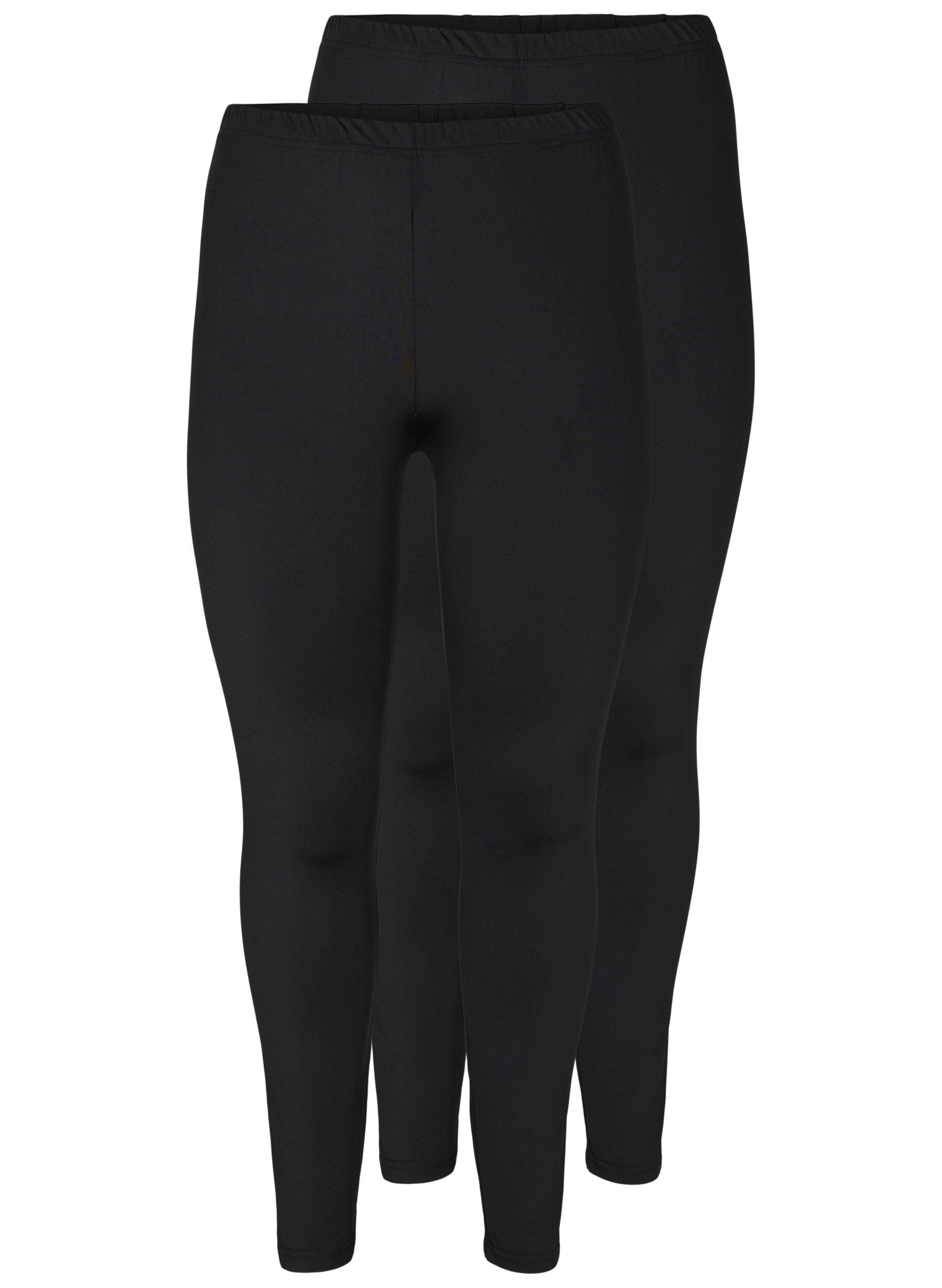 ZizziLeggings basiques 2-pack, Noir, Packshot image number 0