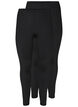Leggings basiques 2-pack, Noir, Packshot image number 0