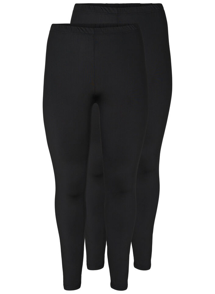 Leggings basiques 2-pack, Noir, Packshot image number 0