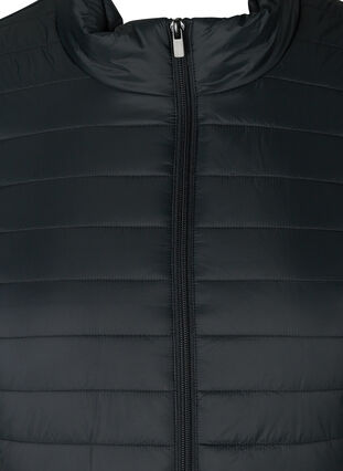 Veste courte matelassée avec une fermeture éclair, Black, Packshot image number 2