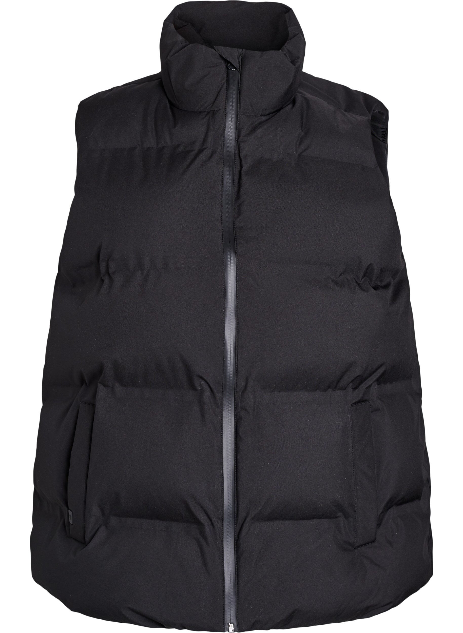 ZizziDoudoune sans manches courte avec col montant, Noir, Packshot image number 0