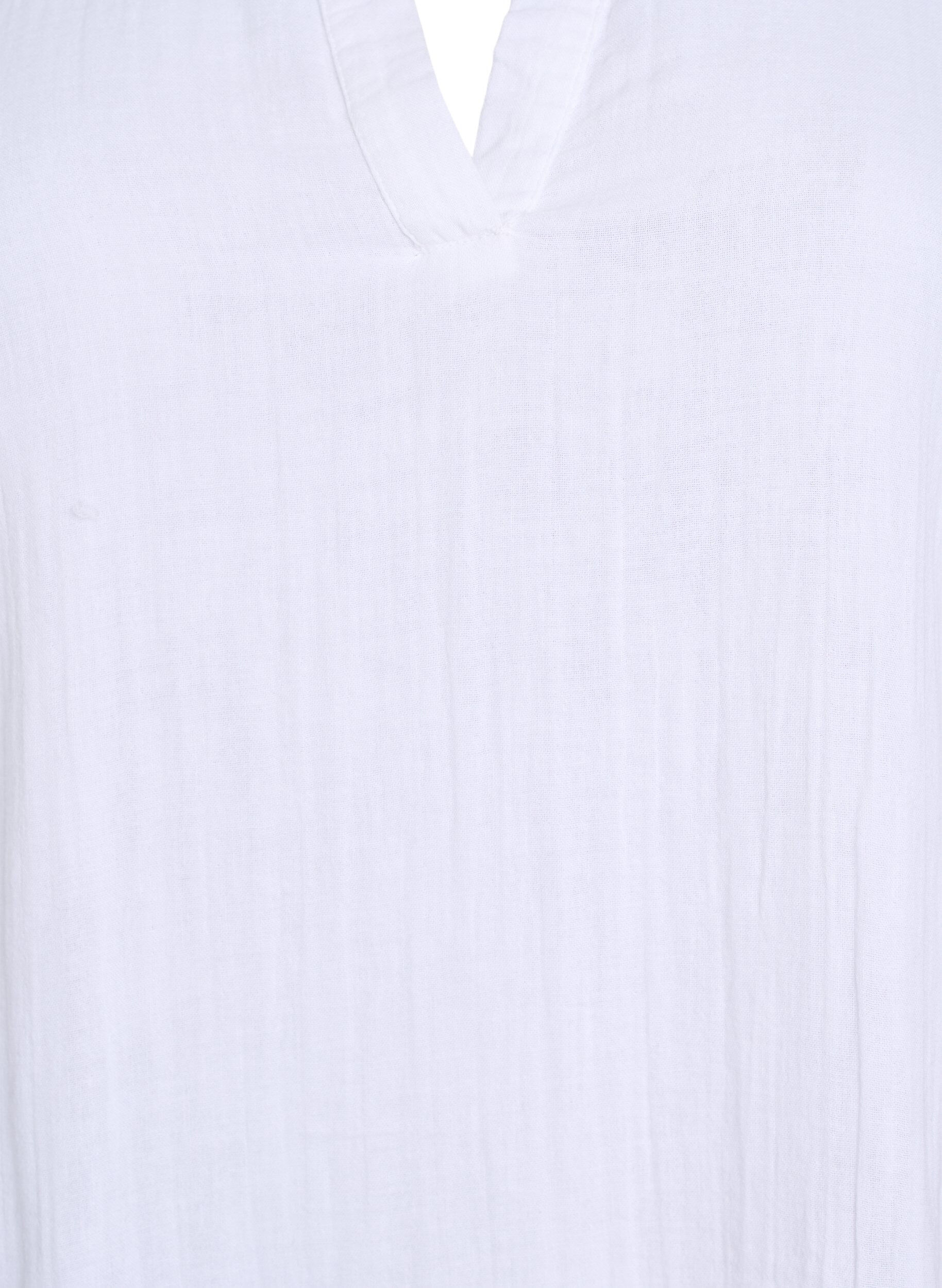 ZizziRobe courte &eacute;vas&eacute;e en mousseline de coton, Blanc, Packshot image number 2