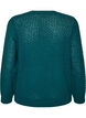 Blouse en maille avec motif ajour&eacute; textur&eacute;, Vert fonc&eacute;, Packshot image number 1