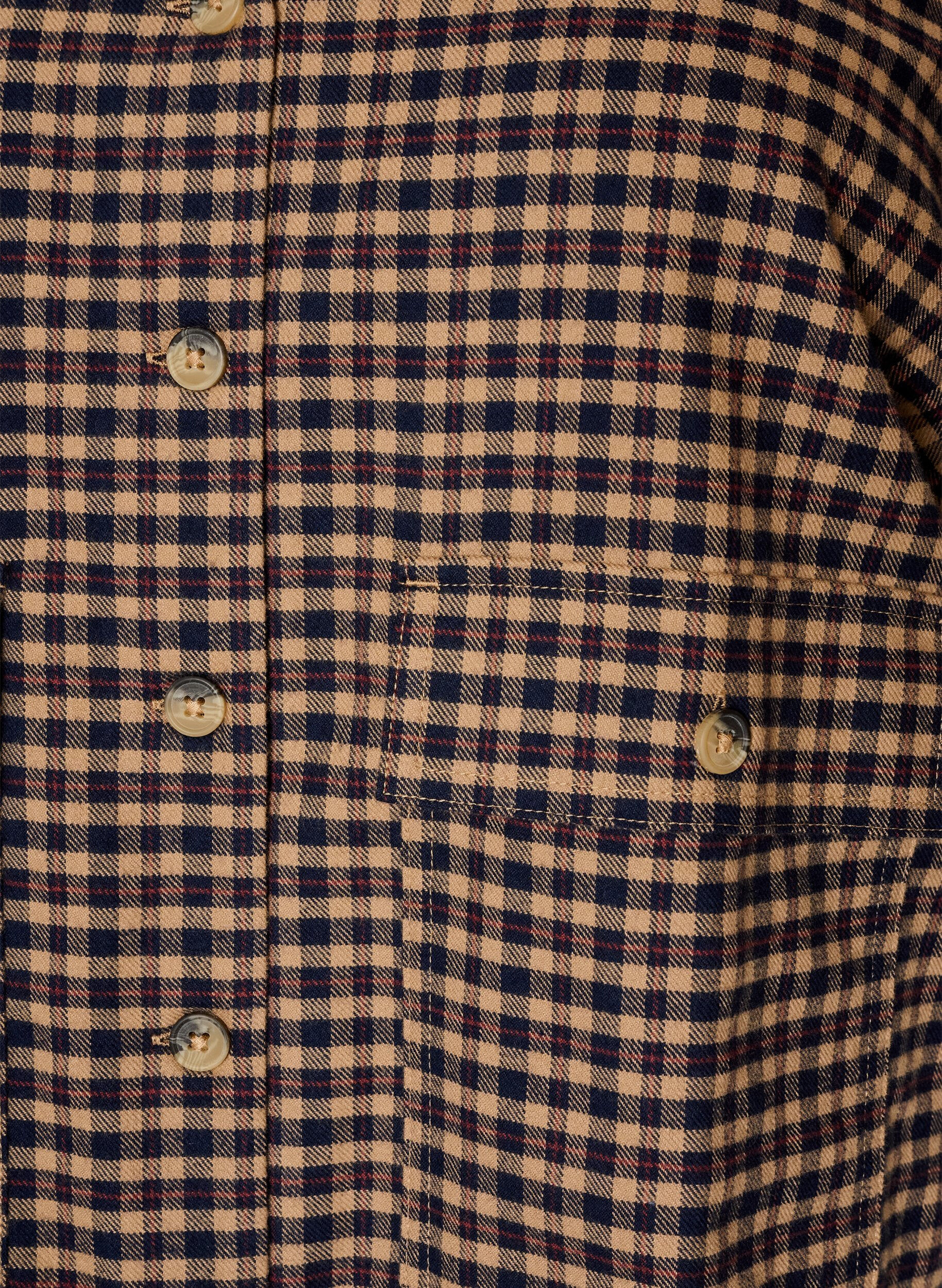 ZizziGeruite blouse met borstzakken, Bruin, Packshot image number 2