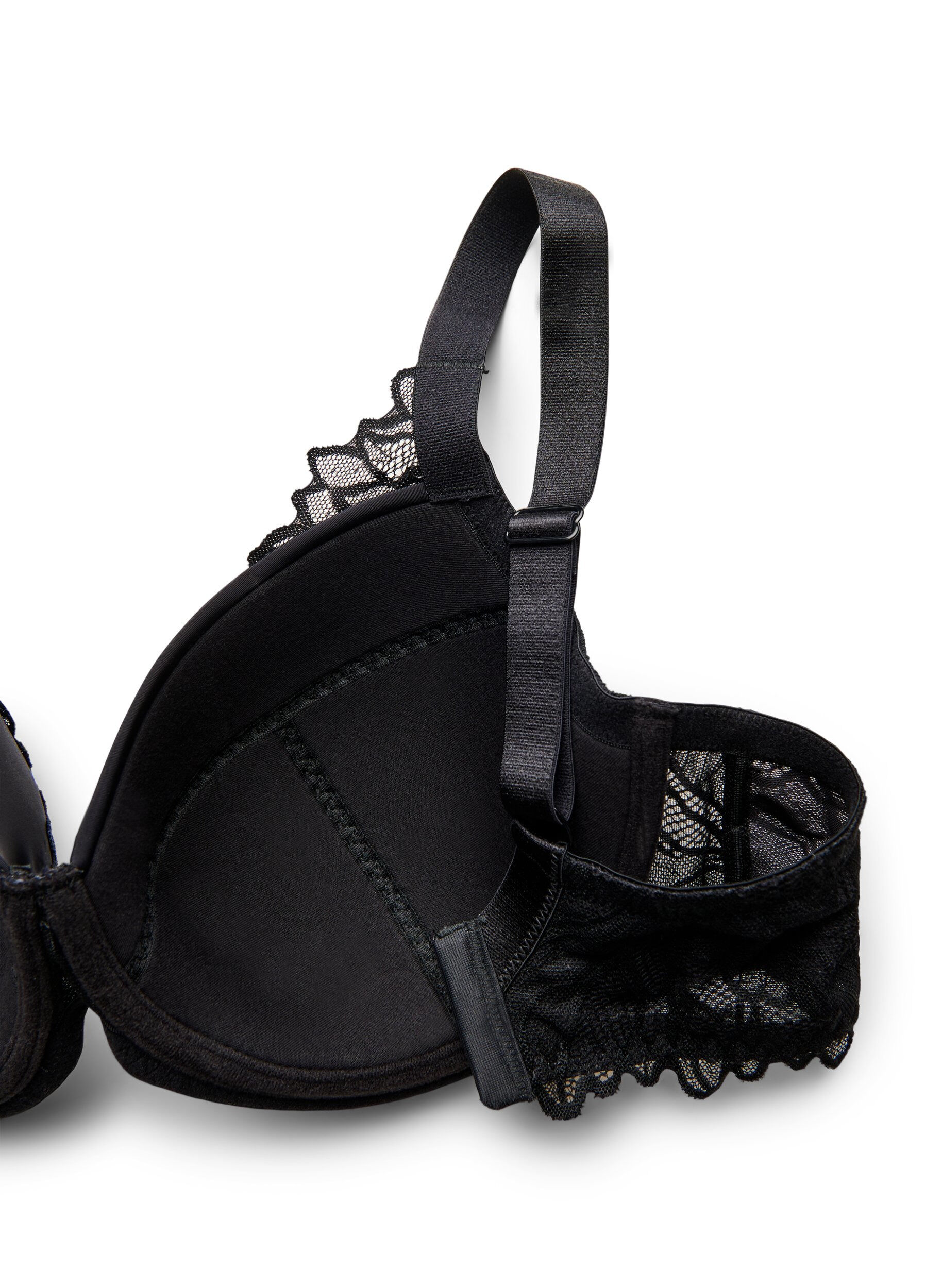 Zizzi Soutien-gorge rembourr&eacute; en dentelle, Noir, Packshot image number 3