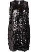 Robe courte à sequins, Noir, Packshot image number 0