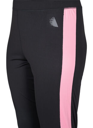 Ski-onderbroek met contrast streep, Black w. Sea Pink, Packshot image number 2