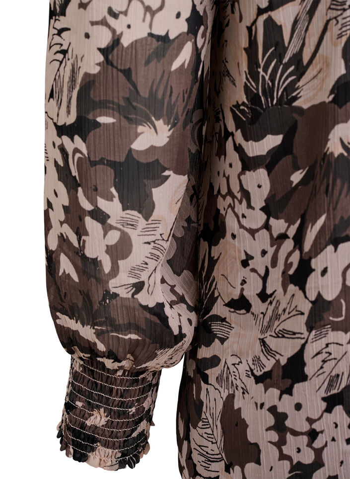 Blouse met bloemenprint, Zwart, Packshot image number 3