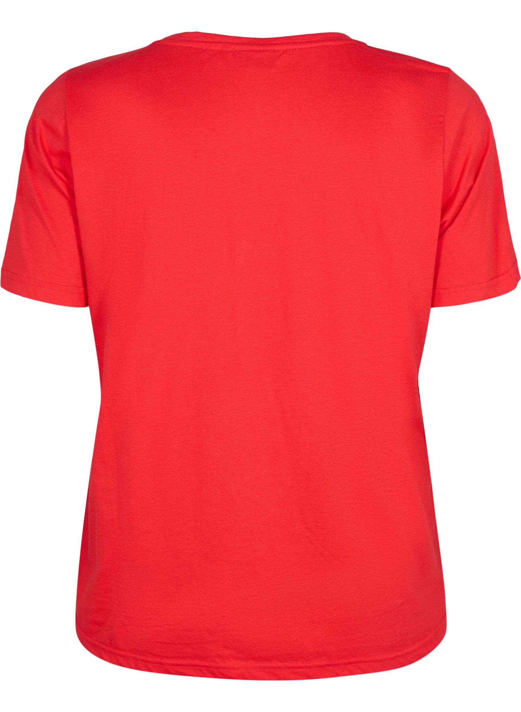 ZizziFLASH - T-shirt met ronde hals, High Risk Red, Packshot image number 1
