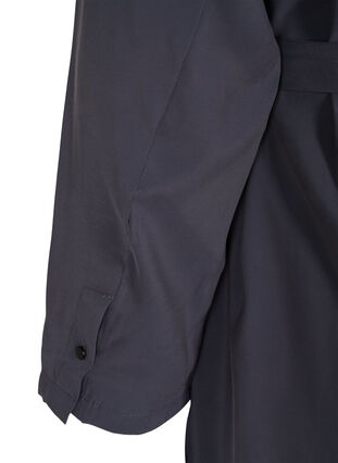 Robe en viscose avec boutons et ceinture, Odysses Gray, Packshot image number 3