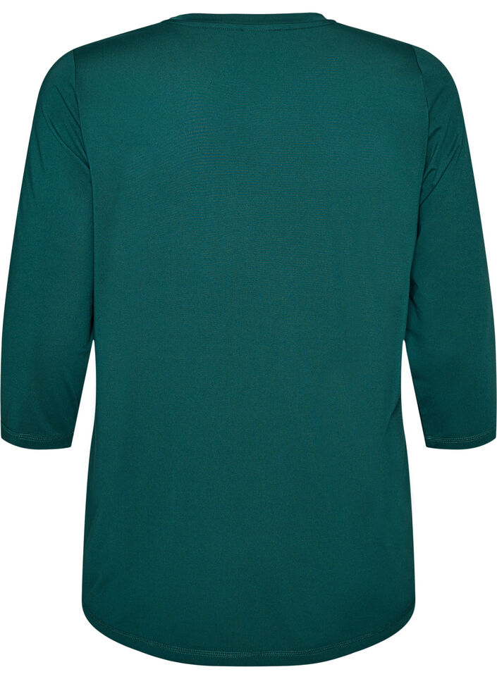 Sporttop met 3/4 mouwen, Groen, Packshot image number 1