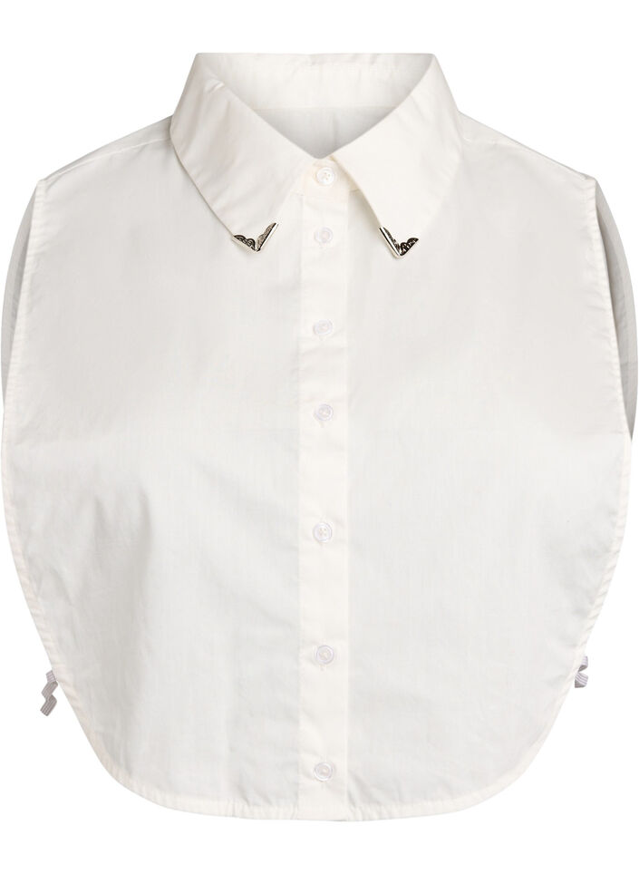 Col à pointes métalliques, Blanc, Packshot image number 0